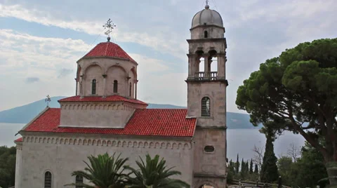 Monastery Savina, high angle Video stock 32675760