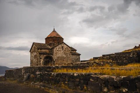 Monastery of Sevanavank and surroundings in Armenia Foto stock