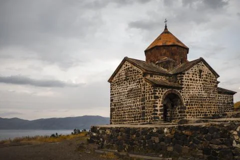 Monastery of Sevanavank in Lake Sevan. Armenia. Stock Photos