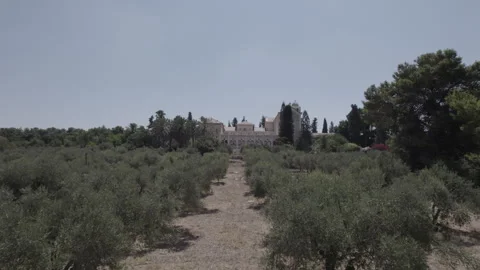 Monastery of the Silent Monks was built in 1890 on a strategic hilltop in Stock Footage 251918035