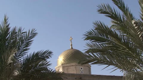 Monastery of St. Gerasimos of Jordan Stock Footage 51333346