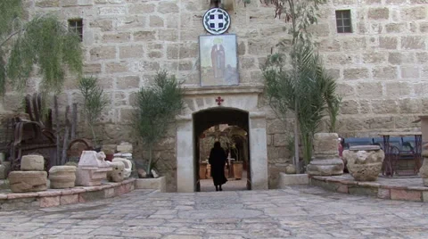 Monastery of St. Gerasimos of Jordan Video stock 51335242