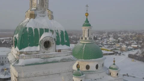 Monastery of St. Jacob Saviour, close-up shot of the bell tower 库存影片 137529781
