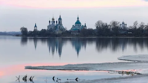 Monastery of St. Jacob Saviour, Rostov, Russia Stock Footage 79041344