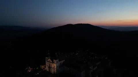 Monastery at sunset Stock Footage 306848894