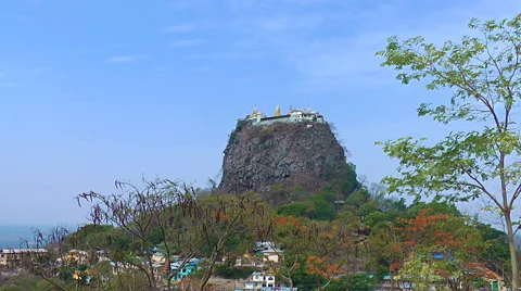 Monastery on top of Mount Popa Stock Footage 62723327