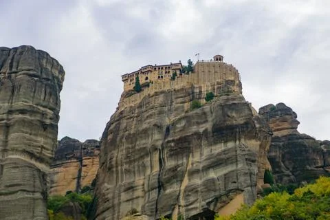 Monastery of Varlaam on the rock, the second largest Eastern Orthodox monaste Stock Photos
