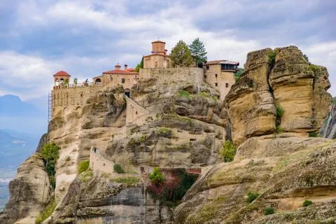 Monastery of Varlaam on the rock, the second largest Eastern Orthodox monaste Stock Photos