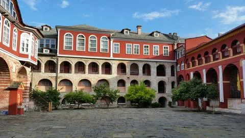 The Monastery of Vatopedi is a monastery built on Mount Athos Stock-Fotos