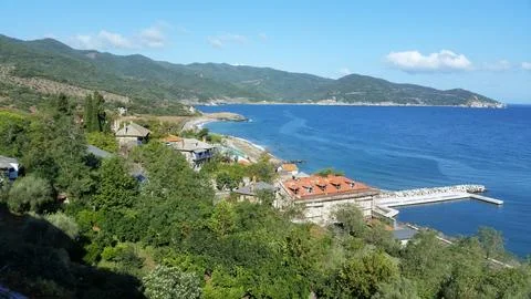 The Monastery of Vatopedi is a monastery built on Mount Athos Stock-Fotos