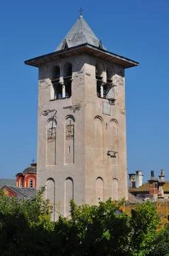 The Monastery of Vatopedi is a monastery built on Mount Athos Stock Photos