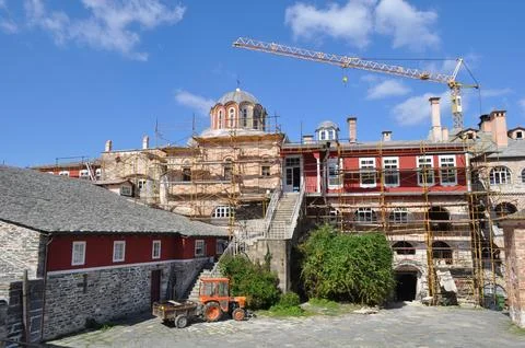 The Monastery of Vatopedi is a monastery built on Mount Athos Stock-Fotos