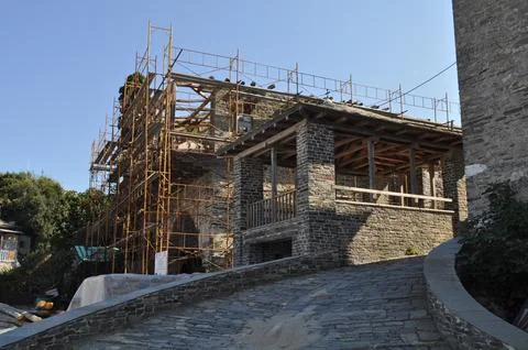 The Monastery of Vatopedi is a monastery built on Mount Athos Stock Photos