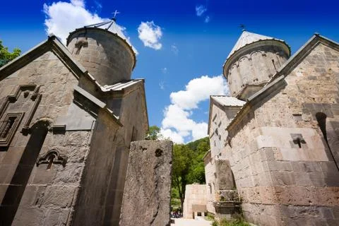 Monastery walls under the open sky. Monastery in Armenia Foto stock