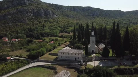 Monastery in the Woods: Tranquil Retreat Stock Footage 304519172