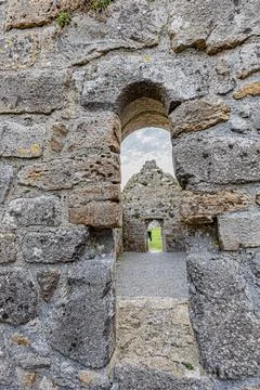 Monastre de Clonmacnoise. Monastery of Clonmacnoise. Stock Photos