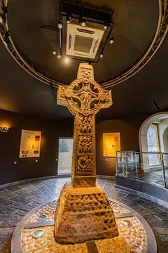 Monastre de Clonmacnoise. Monastery of Clonmacnoise. Stock Photos