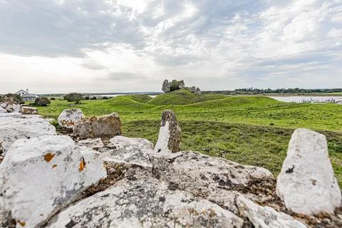 Monastre de Clonmacnoise. Monastery of Clonmacnoise. Stock Photos