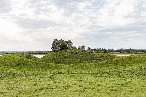 Monastre de Clonmacnoise. Monastery of Clonmacnoise. Stock Photos