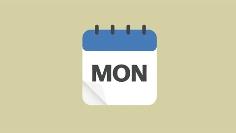 Monday. Days of the week. Message. Motivation. Reminder. Handwritten text Stock Footage 195819397