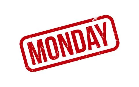 Monday Rubber Stamp Seal Vector Illustrazione stock
