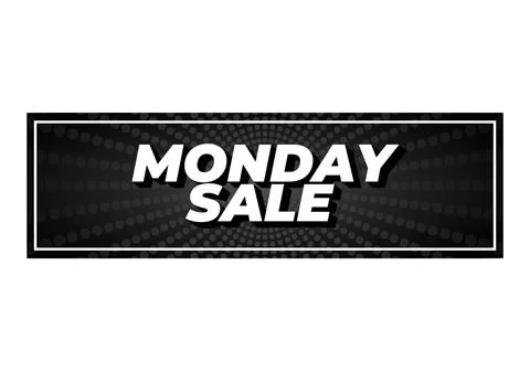 Monday sale. Text effect in 3D style with eye catching colors Stock Illustration
