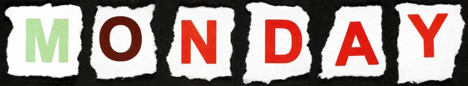 Monday - text Stock Illustration