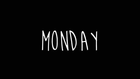 Monday wiggle text concept Stock Footage 190275504