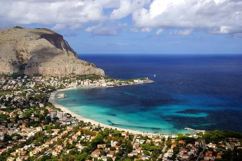 Mondello Beach Stock Photos