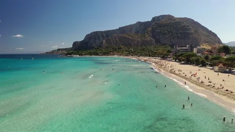 Mondello Beach, Sicily Stock Footage 150504185