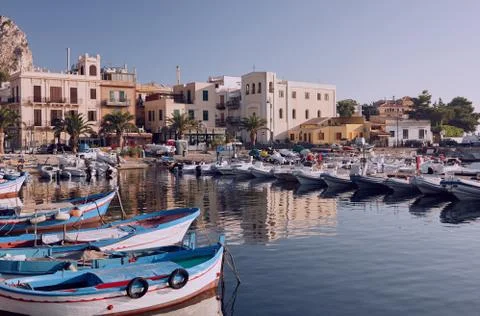 Mondello harbor Stock Photos