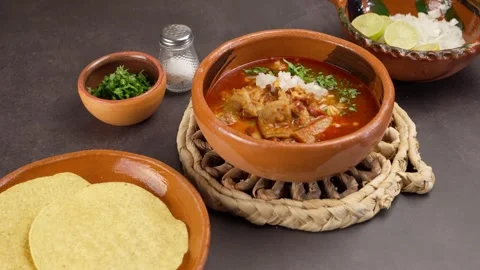 Mondongo or mole de panza, mexican food Stock Footage 279206864