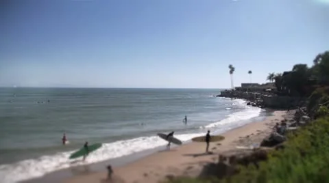 Mondos surf depth of field 02 Stock Footage 11398873