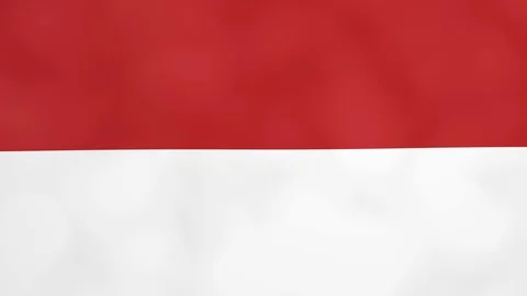Monegasque Flag of Monaco isolated alpha channel and luma matte Stock Footage 123381627