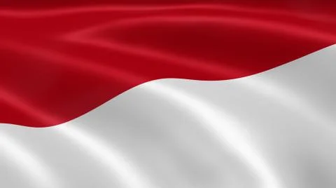 Monegasque flag in the wind 스톡 사진