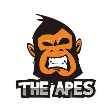 Monekey apes  logo deisgn Illustrazione stock