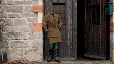 Monequin in old clothes Stock Photos