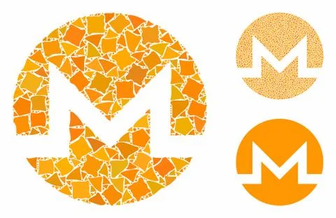 Monero Composition Icon of Bumpy Items Illustrazione stock
