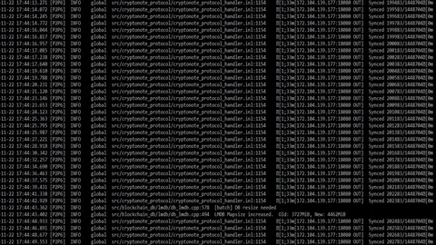 Monero cryptocurrency blockchain data on computer screen Stock Footage 82629857