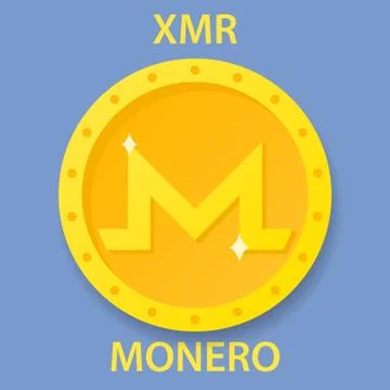Monero cryptocurrency blockchain icon. Virtual electronic, internet money or  Ilustración de archivo