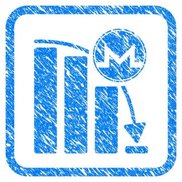 Monero Panic Fall Chart Framed Stamp イラスト素材