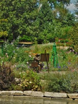 Monet Paints Fotos de archivo