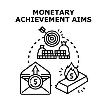 Monetary achievement aims concept vector illustration Stock Illustration