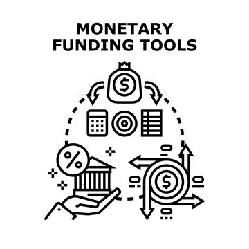 Monetary funding tools concept vector illustration イラスト素材