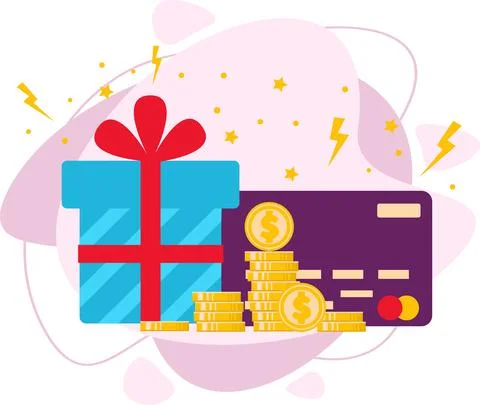 A monetary gift as a bonus. A prize. Stock Illustration