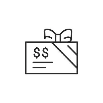Monetary Gift Card Icon Illustrazione stock