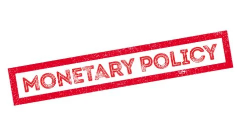Monetary Policy rubber stamp Stock Illustration