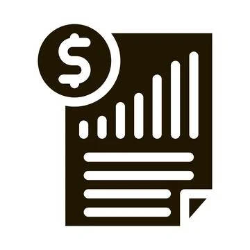 Monetary statement document icon Vector Glyph Illustration Stock Illustration