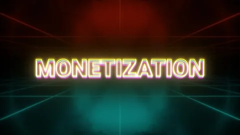 Monetization animation retro background Stock Footage 268337003