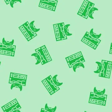 Monetization game development glyph vector seamless pattern Stock Illustration